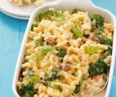 Nudelauflauf mit Lachs