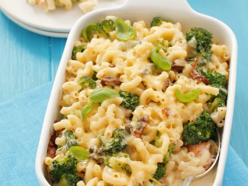 Nudelauflauf mit Lachs