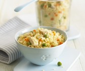 Gemüse-Couscous mit Hähnchen
