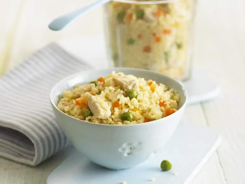 Gemüse-Couscous mit Hähnchen