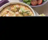 Kartoffelgratin mit geräuchertem Tofu