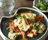Blumenkohl mit Rinderfilet