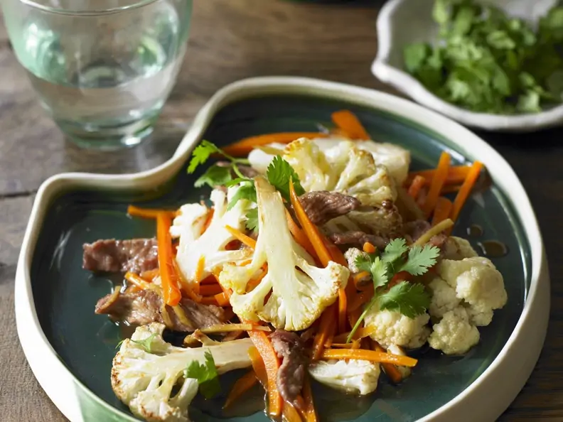 Blumenkohl mit Rinderfilet