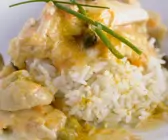 Hähnchenragout mit Reis
