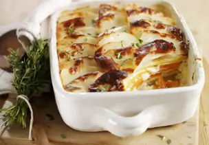 Kartoffel-Möhren-Gratin