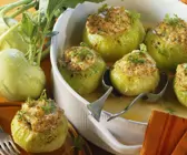 Gefüllter Kohlrabi mit Wurstbrät