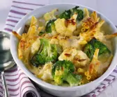 Nudelgratin mit Blumenkohl und Brokkoli