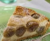 Käsekuchen mit Stachelbeeren