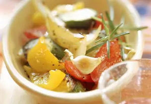 Gebackenes Gemüse mit Kräutervinaigrette