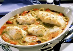 Fischauflauf mit Gemüse