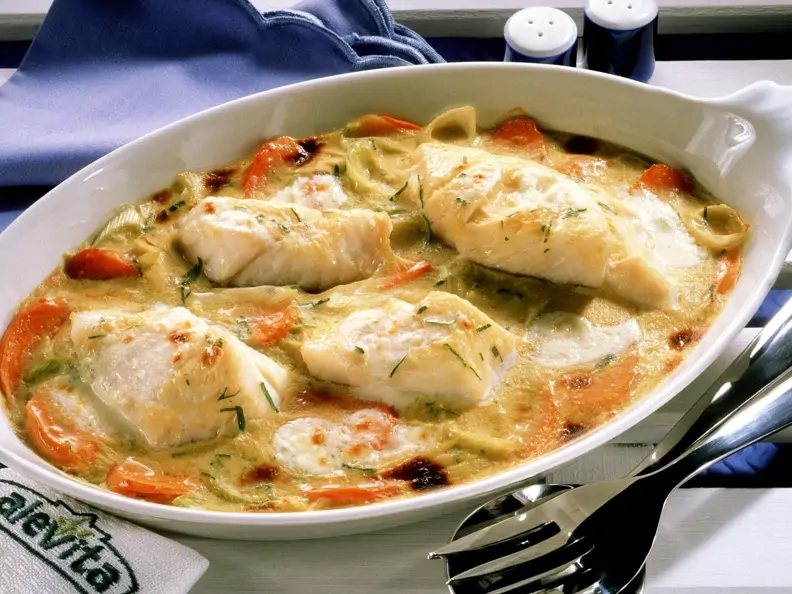 Fischauflauf mit Gemüse