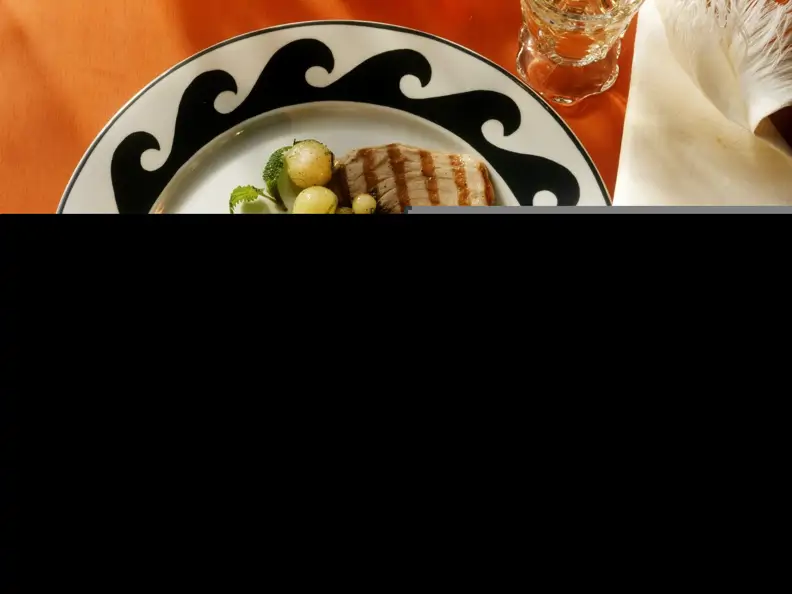 Thunfisch vom Grill mit Melone