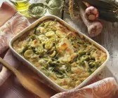 Grüner Nudelauflauf mit Gemüse