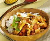 Putengeschnetzeltes in Tomaten-Curry-Sauce