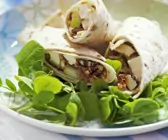 Wrap mit Mozzarella und Birnen