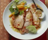 Milchferkel mit Korianderkarotten