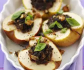 Bratäpfel mit Hähnchenleber gefüllt