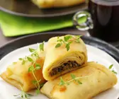 Pfannkuchen mit Pilzfüllung