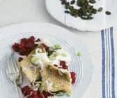 Zander mit Meerrettich und Rote-Bete-Gemüse
