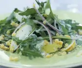 Linsen-Birnen-Salat mit Rucola