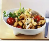 Vollkornpasta mit Champignon-Tomaten-Sauce