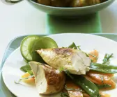 Hähnchenbrust mit Kartoffeln und Limettenbutter