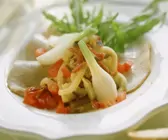 Auberginen-Kalbs-Salat mit getrockneten Tomaten