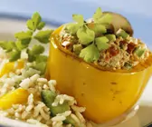 Vegane gefüllte Paprika