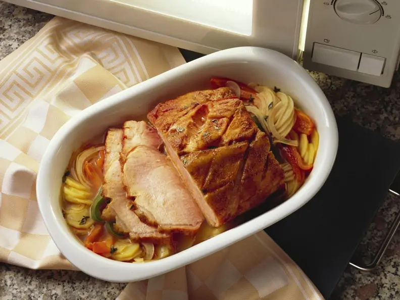Kassler mit Kartoffeln und Paprika