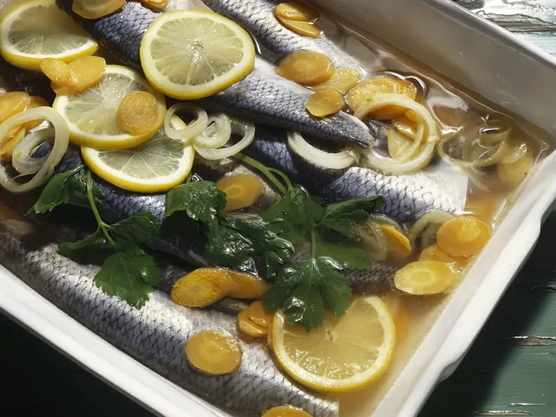 Heringe in Marinade
