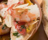 Röstbrot mit Knoblauchshrimps