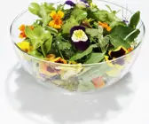 Salat mit Essblüten