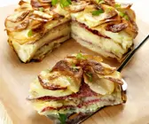 Deftige Kartoffel-Salami-Torte