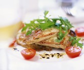 Kalbsschnitzel mit Pizzahaube