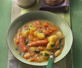 Kartoffelsuppe mit Karotten und Wiener Würstl