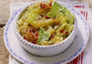 Stampfkartoffeln mit Endiviensalat