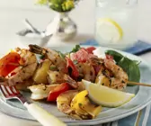 Shrimps-Paprika-Spieß vom Grill