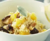 Pilzrisotto mit Kürbis