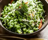 Grüner Bohnensalat auf indische Art
