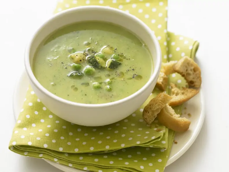 Cremige Erbsensuppe