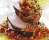 Rinderbraten mit Paprikaragout