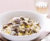 Risotto mit Pilzen und Lauch