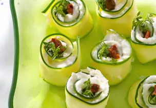 Gurken-Frischkäse-Röllchen