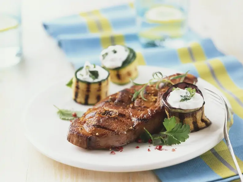 Rumpsteak mit Zucchinirouladen