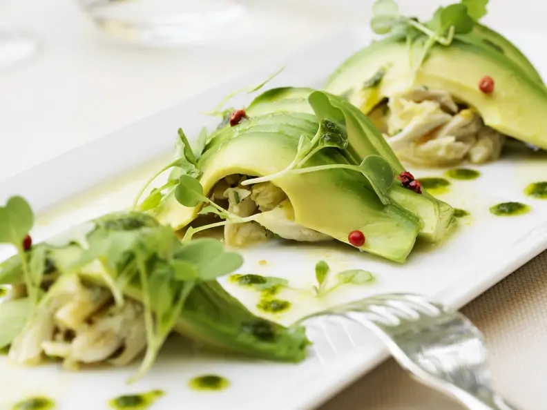 Garnelenfleisch mit Avocado