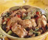 Schmor-Kaninchen mit Oliven und Rosmarin