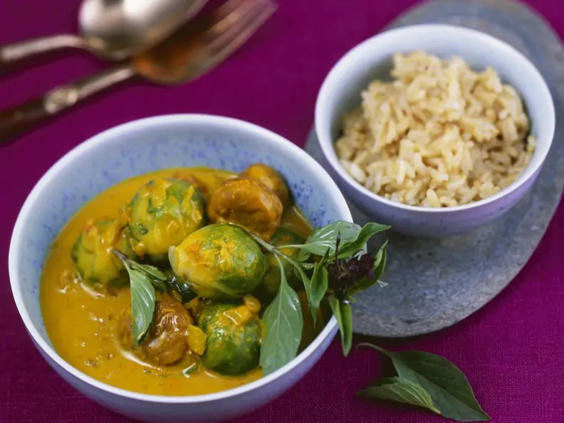Thai-Curry mit Rosenkohl und Kastanien