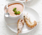 Gazpacho mit Shrimps