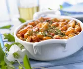 Große Bohnen mit Tomatensugo