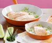 Wildlachs mit Meerrettich-Gurken-Sauce